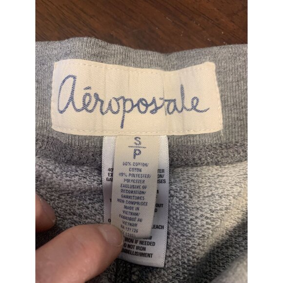 Aeropostal Gray Cotton Athleisure Wide Leg Sweatpants Size S/P - Picture 2 of 6